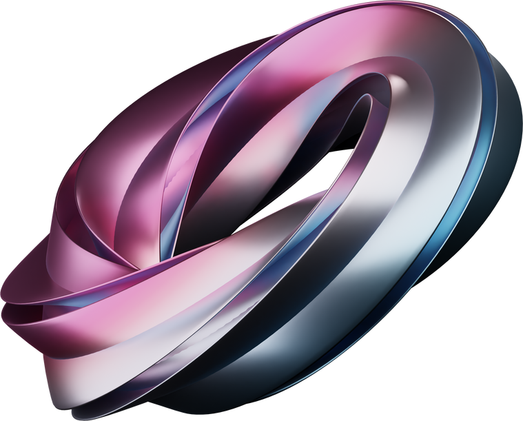 Spiral Ring Abstract Shape 3d Holographic